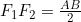 Rendered by QuickLaTeX.com F_{1}F_{2} = \frac{AB}{2}