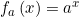 f_a\left(x\right)=a^x