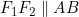 Rendered by QuickLaTeX.com  F_{1}F_{2} \parallel AB